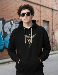 Black Oversized Hoodie for Men & Women | Drop Shoulder 400 GSM Cotton Streetwear Sweatshirt